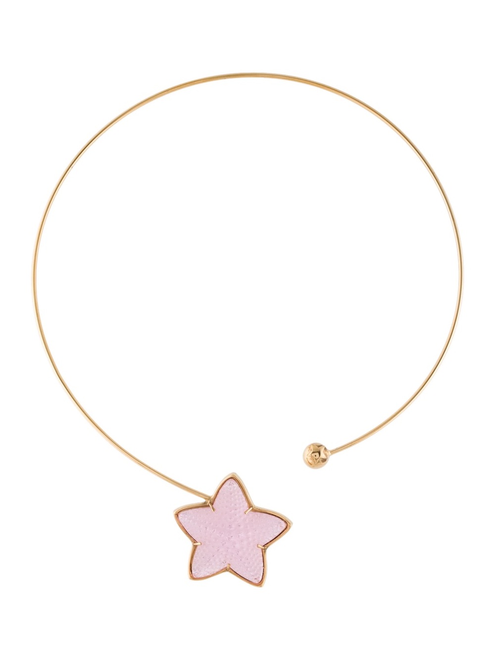 Lalique Starfish Oceania Wire Necklace